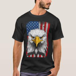 Amerikanska Flagga Patriotic Eagle 4 juli T Shirt