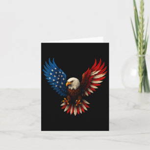 Amerikanska Flagga Patriotic Eagle 4th of Ju Kort