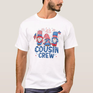 Amerikanska Flagga Patriotic Gnomes Cousin Crew 4: T Shirt