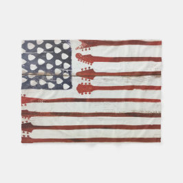 Amerikanska flagga patriotic Guitar Music-filt Fleecefilt
