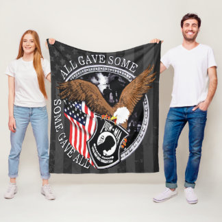 Amerikanska Flagga, Patriotic Military Eagle Tribu Fleecefilt