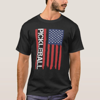 Amerikanska Flagga Patriotic Pickleball T Shirt