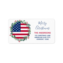 Amerikanska Flagga Patriotic-Returadressen Adressetikett
