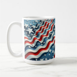 Amerikanska Flagga Patriotic USA-Pridet Kaffemugg