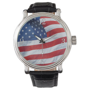 Amerikanska Flagga Patriotic Wristwatch Armbandsur