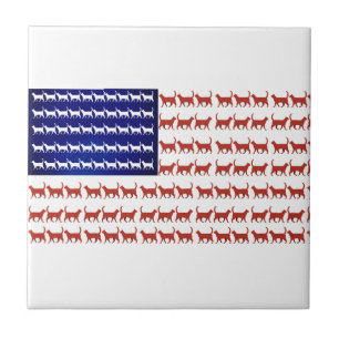 Amerikanska flagga patriotisk dekan kakelplatta