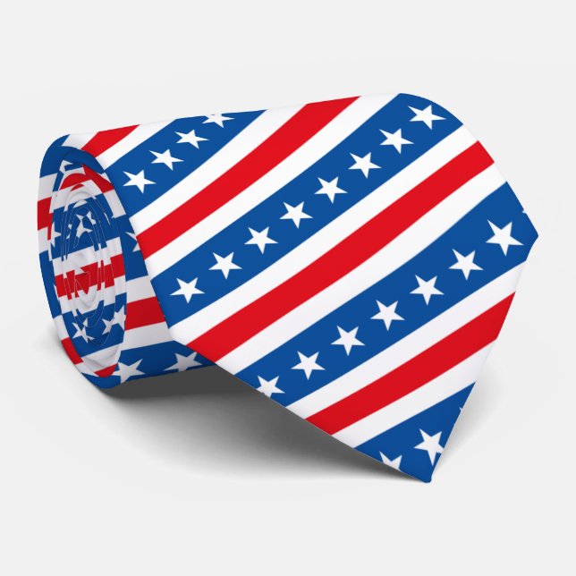 Amerikanska flagga patriotiska Stars och stripes Slips (Rullad)