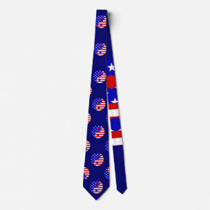Amerikanska flagga patriotiska yin yang-stjärnor r slips