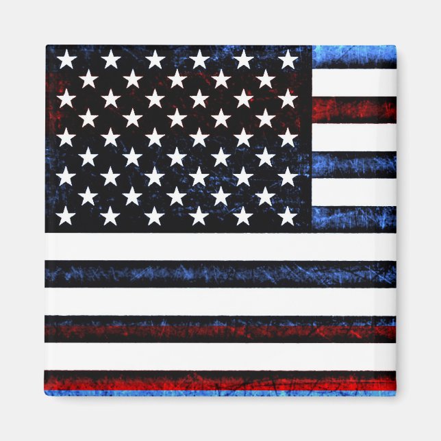 Amerikanska Flagga Patriotism Postage Magnet (Framsidan)