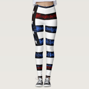 Amerikanska Flagga Patriotism Rött vitt blått Legg Leggings