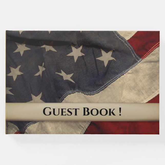 Amerikanska Flagga Personlig Guest Bok (Framsida)