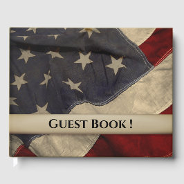 Amerikanska Flagga Personlig Guest Bok
