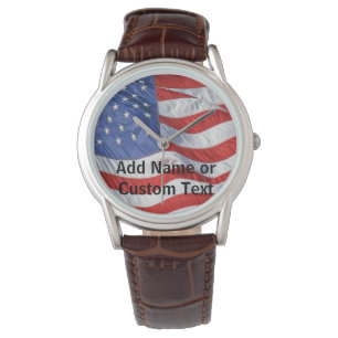 Amerikanska Flagga Personlig Manar Watch Armbandsur