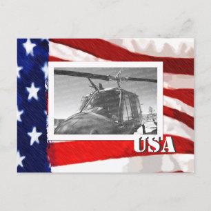 Amerikanska Flagga Photo Ram vykort