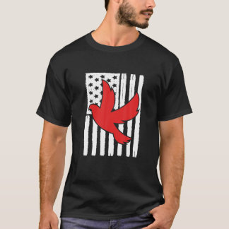 Amerikanska Flagga Pigeon Theme Idea for Birds Kär T Shirt