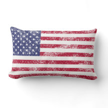 Amerikanska Flagga Pillow - Distress Stil