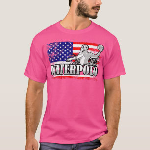 Amerikanska Flagga Polo Player Usa Waterpolo Wate T Shirt