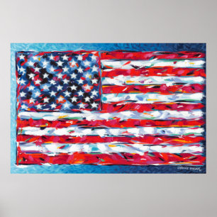 Amerikanska Flagga Poster