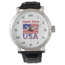 Amerikanska Flagga Red Personlig Roman Numeral
