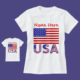 Amerikanska Flagga Red Personlig Women's T Shirt