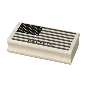 Amerikanska Flagga Rubber Frimärke Stämpel