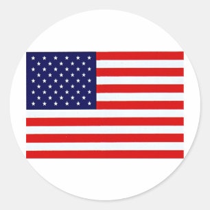 Amerikanska Flagga Runt Klistermärke