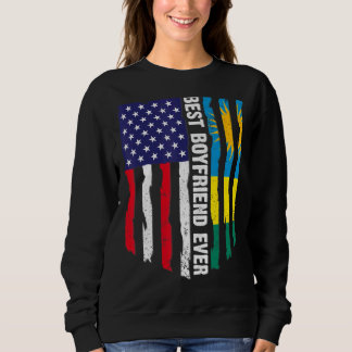 Amerikanska Flagga & Rwanda Flagga Best Boykompis T Shirt