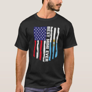 Amerikanska Flagga & San Marino Flagga Best Mimi n T Shirt
