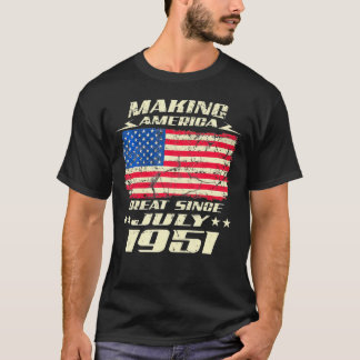 Amerikanska Flagga sedan juli 1951 T Shirt