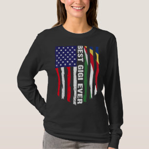 Amerikanska Flagga & Seychellerna Flagga Best Gigi T Shirt