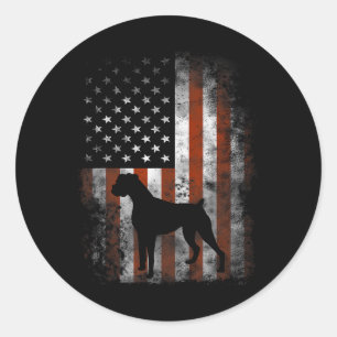 Amerikanska Flagga Shirt USA:s 4:e Juli-gåvor Runt Klistermärke