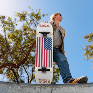 Amerikanska Flagga Skateboard - USA - Patriotic