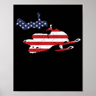 Amerikanska flagga-snömobilen, Förenta staterna, s Poster