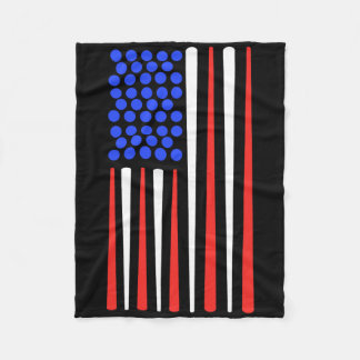 Amerikanska Flagga Snooker Billiard Player Billiar Fleecefilt