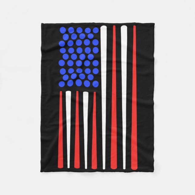 Amerikanska Flagga Snooker Billiard Player Billiar Fleecefilt (Framsidan)