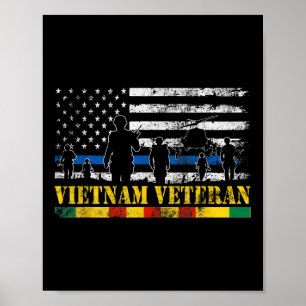 Amerikanska Flagga Soldier Vie Poster