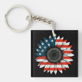 Amerikanska Flagga Solrosblommor