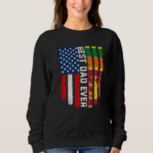 Amerikanska Flagga & Sri Lanka Flagga Bästa Pappa T Shirt