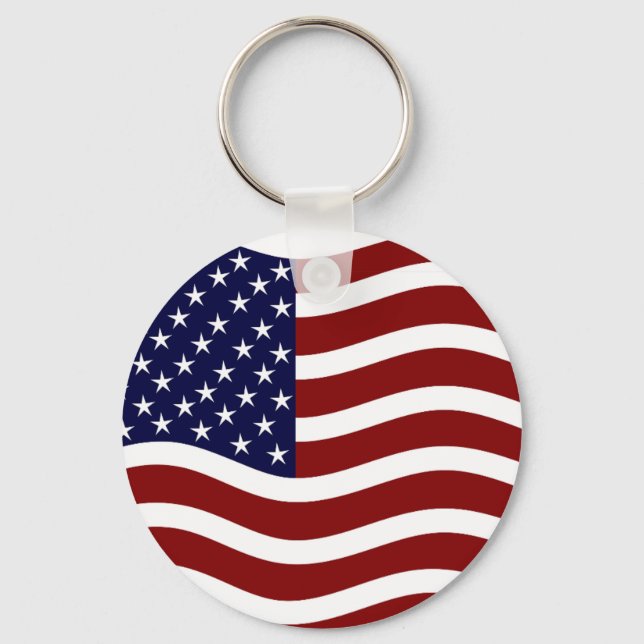Amerikanska Flagga/Stars och stripes Nyckelring (Framsida)