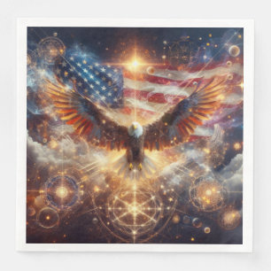Amerikanska Flagga - Stars och stripes - Örn Pappersservett