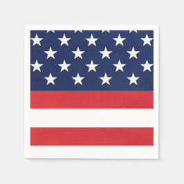 Amerikanska Flagga Stars och stripes Pappersservett