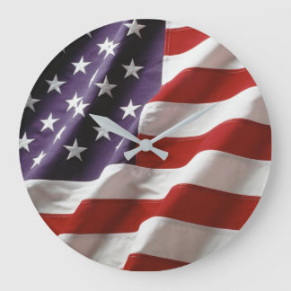 Amerikanska Flagga - Stars och stripes Stor Klocka