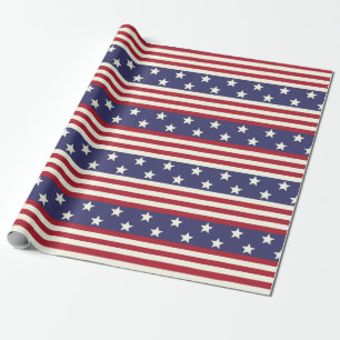 Amerikanska Flagga Stars och stripes USA Patriotic Presentpapper
