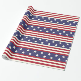 Amerikanska Flagga Stars och stripes USA Patriotic Presentpapper
