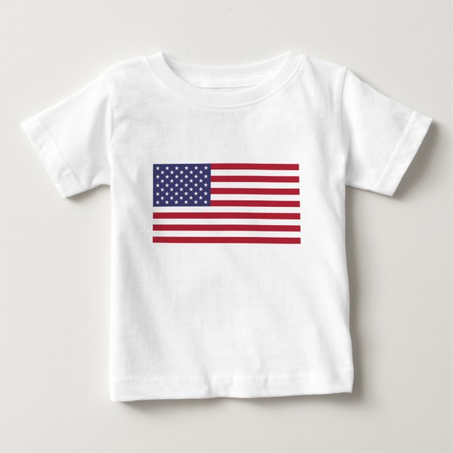 Amerikanska Flagga - Stars och stripes - USA:s Fla T Shirt (Framsida)