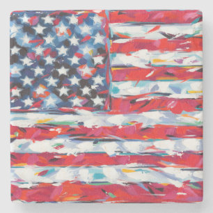 Amerikanska Flagga Stenunderlägg