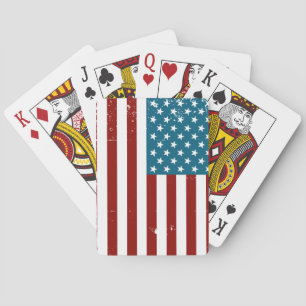 Amerikanska Flagga stjärnor rand rött vitt blått Casinokort