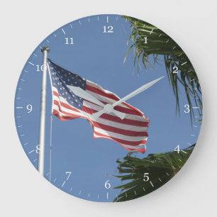 Amerikanska flagga stor klocka