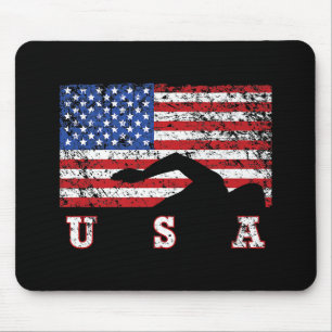 Amerikanska Flagga Swimming USA Gift Simma Team Pr Musmatta