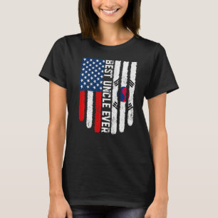 Amerikanska Flagga Sydkorea Flagga Best farbror nå T Shirt